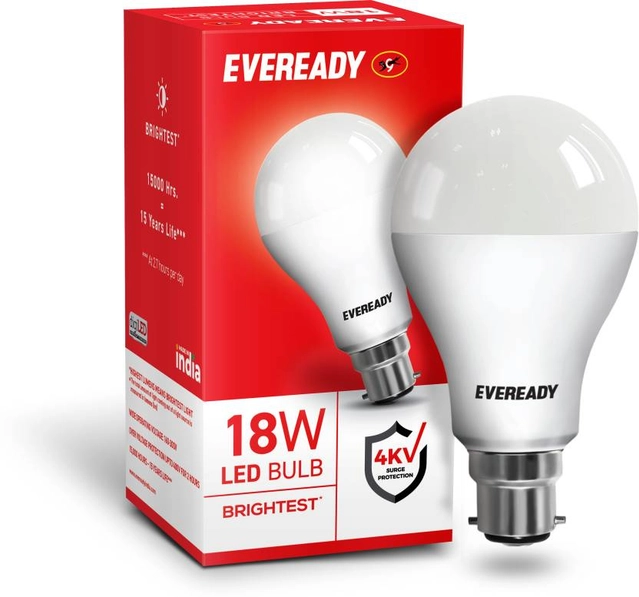 EVEREADY 18 W Standard B22 Basic LED Bulb  (White)