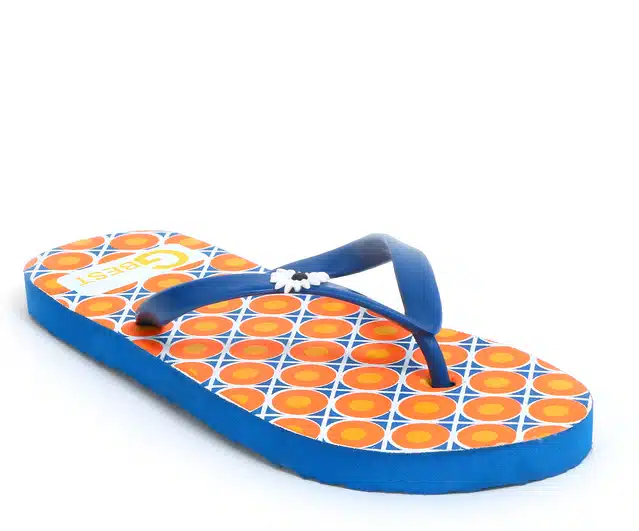 Slippers for Women (Pack of 2) (Blue & Orange, 5)