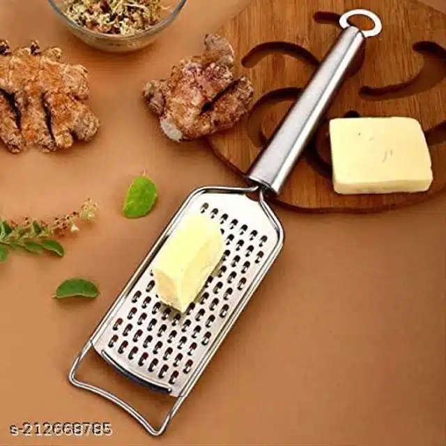 Stainless Steel Pizza Cutter with Cheese Grater (Silver, Set of 2)