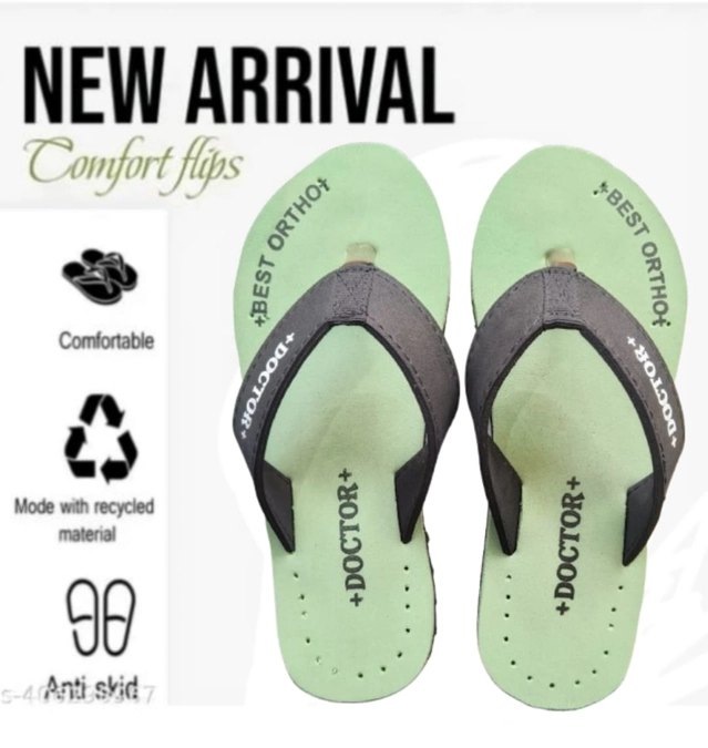 Slippers for Women (Black & Mint Green, 4)