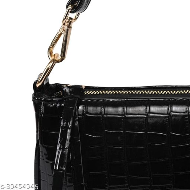 PU Handbag for Women (Black)