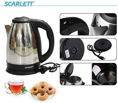 Scarlett Electric Kettle 2 Litre,Hot Water,Tea,Coffee,Milk,Cooking Foods Kettle Electric Kettle (2 L, Silver, Pack of 1)