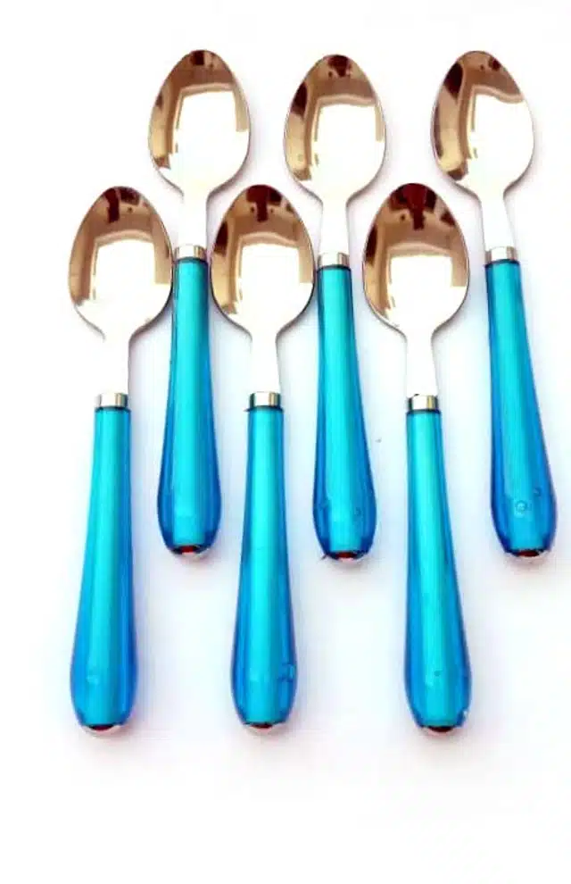 Stainless Steel Table Spoon Set (Multicolor, Medium)