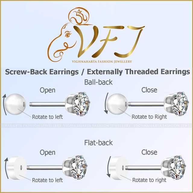 Traditional Wear Alloy Stud Earring (Gold, ) (V-187)