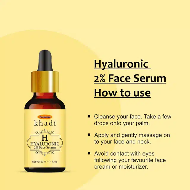 Premium Khadi 2% Hyaluronic Face Serum (30 ml)