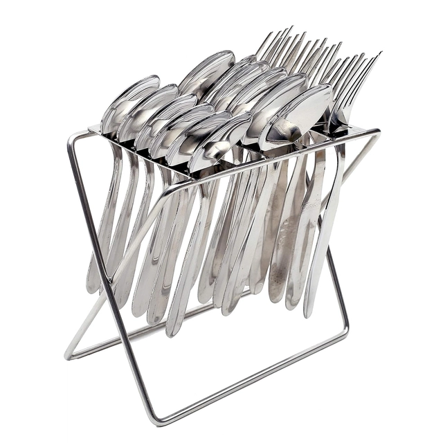 Stainless Steel Cutlery Stand (Silver)