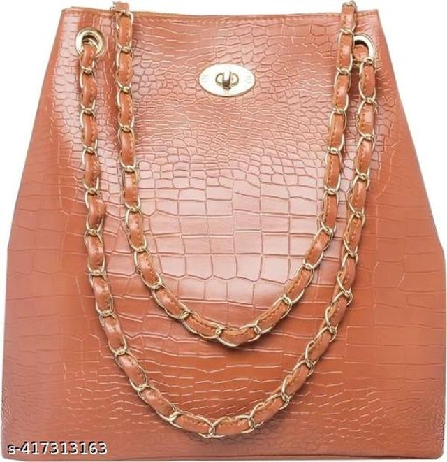 PU Handbag for Women (Tan)