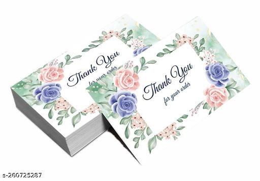 Thank You for Your Order Stickers (Multicolor, 3.5x2.1 inches) (Pack of 100)