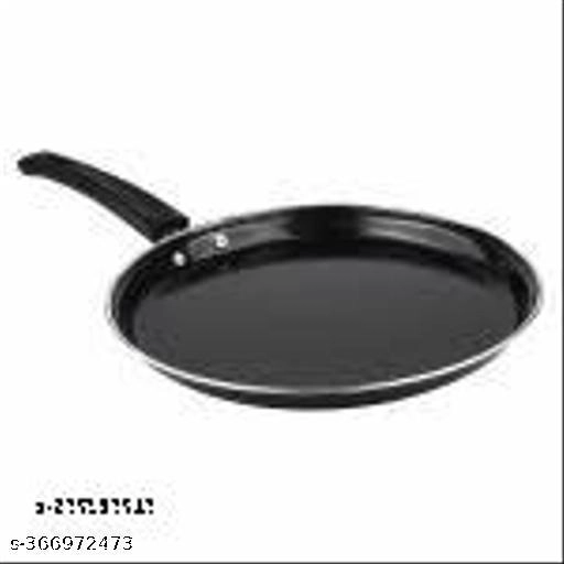 Combo of Sauce Pan, Tadka Pan, Fry Pan, Tawa & Kadai (Black, Set of 5)