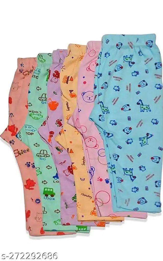 Cotton Pyjama for Kids (Multicolor, 0-3 Months) (Pack of 6)