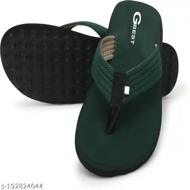 Extra Comfort Slippers for Men (Green, 7)