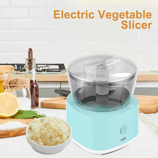 Shopper52 Wireless Electric Chopper – 300ml Mini Food Processor with Stainless Steel Blades, 45W | Meat Mincer & Vegetable Grinder (Pack of 1, 45W)