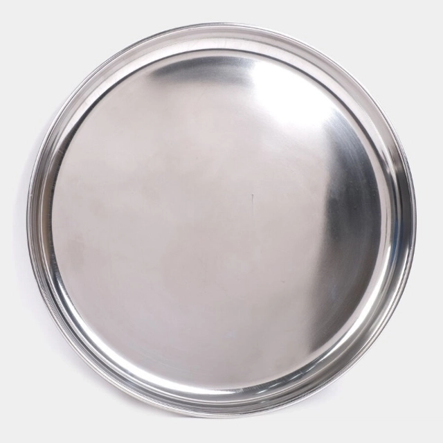 JENSONS Stainless Steel Half Plate (20 cm each, Pack of 4)