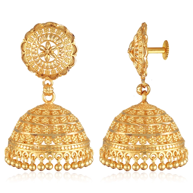 Alloy Gold Plated Earrings for Women (Gold, Set of 1)