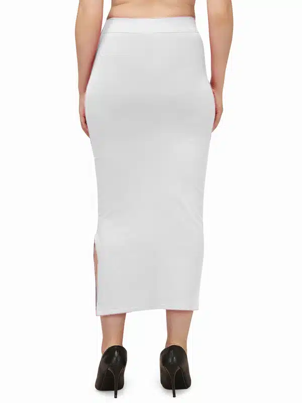 Saree Shapewear Petticoat for Women (White, M) (S-187)