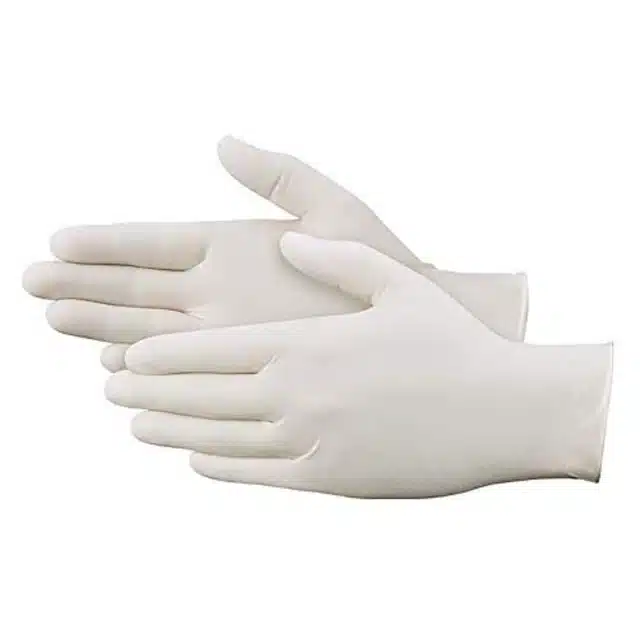 Latex Examination Gloves (Pack of 50, White) (RS-104)