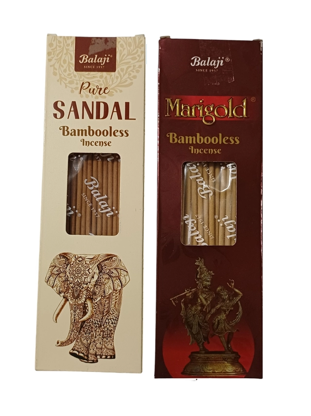 Combo of Pure Sandal with Marigold Bambooless Dhoop Incense Sticks (100 g, Pack of 2)