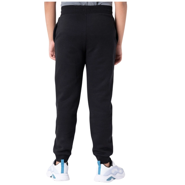 Cotton Blend Regular Fit Trackpants for Boys & Girls (Black, 2-3 Years)