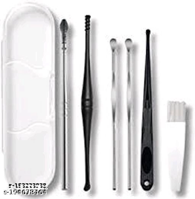 Stainless Steel 6 Pcs Ear Cleaning Set (Silver, Set of 1)