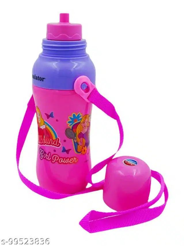 Plastic Water Bottle (Pink, 400 ml)