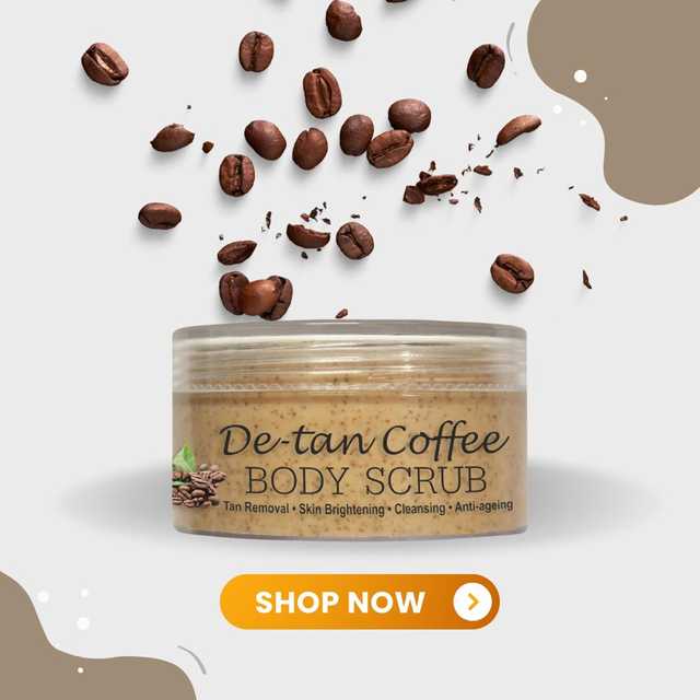 Sundara Essentials De-Tan Caffeine Body Scrub (Pack of 1, 50 g) (DH-15)