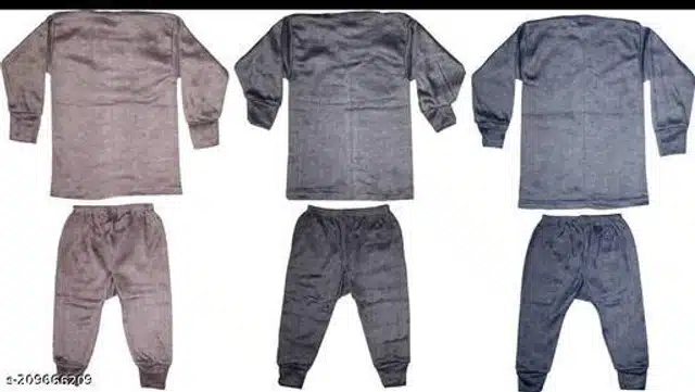 Cotton Thermal Set for Kids (Multicolor, 0-3 Months)