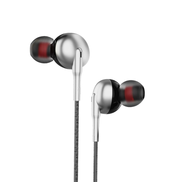 Wired Earphones with Mic (Silver)