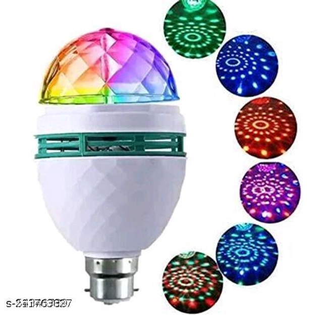 LED Crystal 360 Degree Rotating Bulb (Multicolor)