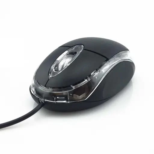 Plastic Wired Optical Mouse (Black)