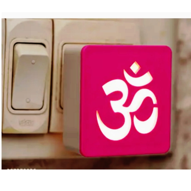 OM Fancy 3D LED Diwali Light (Pink & White)