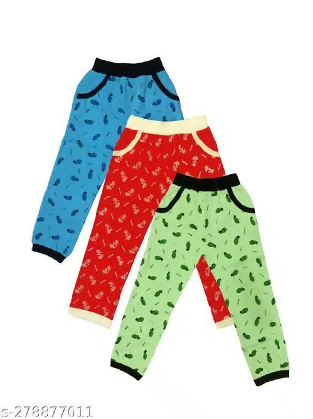 Pyjamas for Boys (Multicolor, 3-4 Years) (Pack of 3)