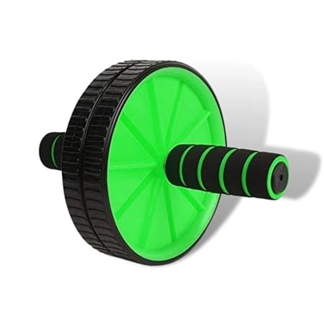 ABS Plastic Ab Wheel Roller for Men & Women (Green & Black)