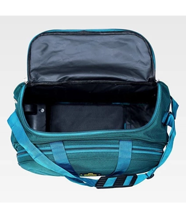 Polyester Solid Waterproof Duffel Bag with Wheels (Sea Green, 60 L)