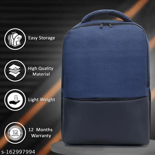 Nylon Backpack for Men & Women (Blue & Black, 35 L)