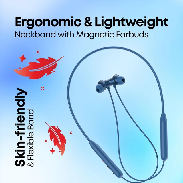 Wireless Bluetooth in-Ear Neckband (Blue)