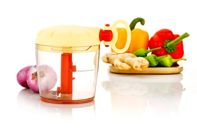 Plastic Manual Vegetables Chopper (Multicolor, 650 ml)