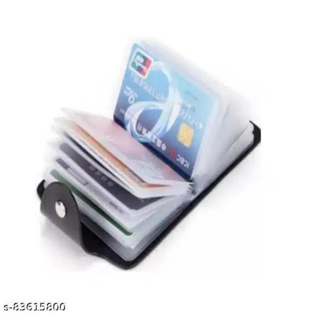 12 Pcs Card Holder for Unisex (Black)