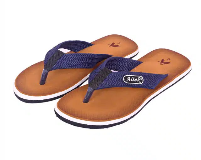 Flip Flops for Men (Navy Blue, 6)