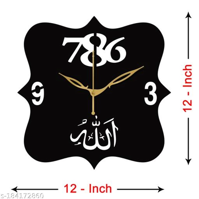 Wooden Wall Clock (Black)