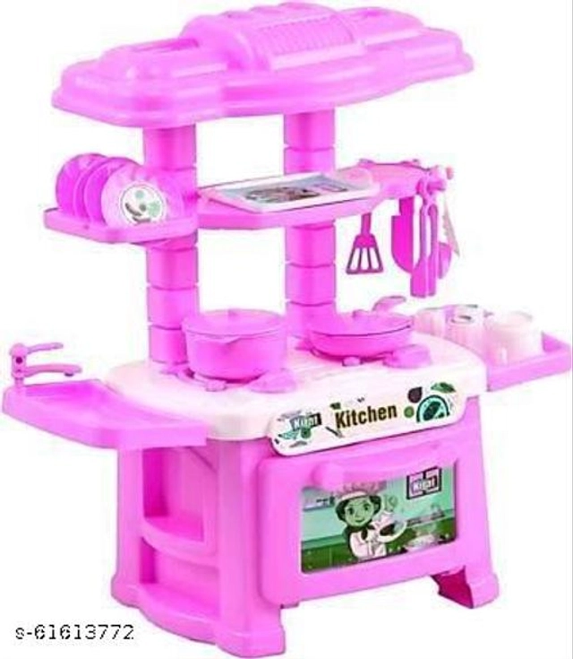 Chef Kitchen Set Toy for Kids (Pink, Set of 1)