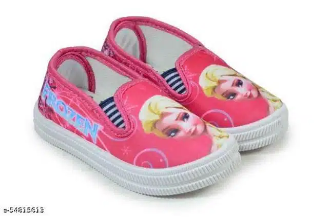 Casual Shoes for Girls (Pink & White, 18-24 Months)