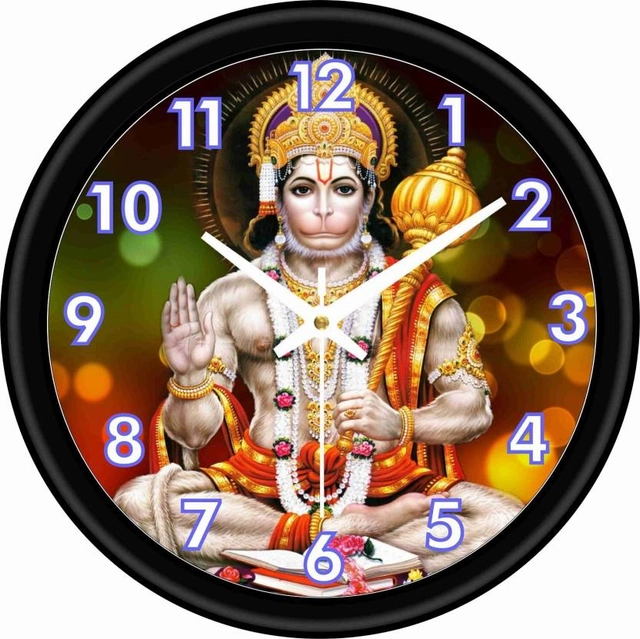 CAPIO Hanuman Ji Analog Wall Clock (Plastic, 25x25 cm)