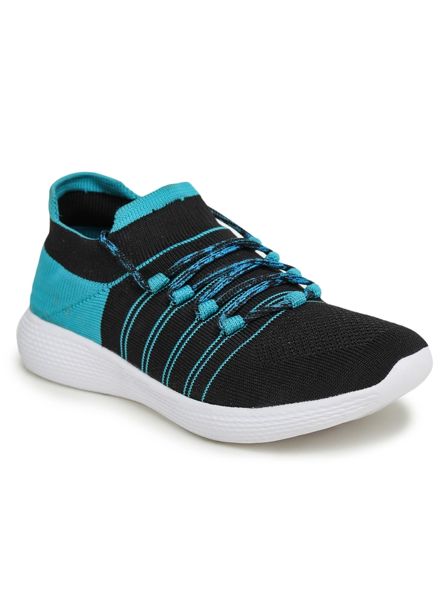 Sports Shoes for Men (Black & Sky Blue, 6)