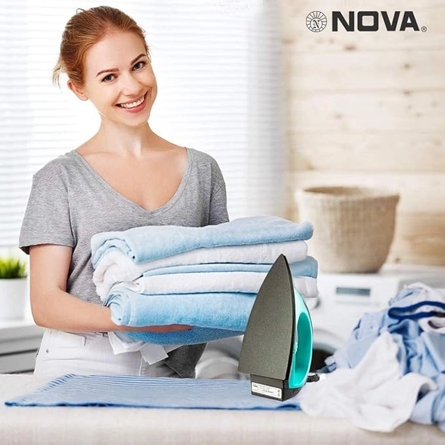 NOVA Plus Amaze NI-10 Dry Iron (1100 Watt , Grey/Turquoise)