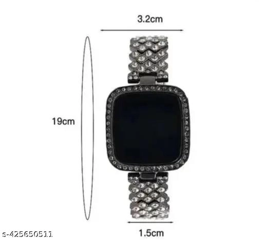 Stainless Steel Strap Digital Watch for Women (Multicolor)