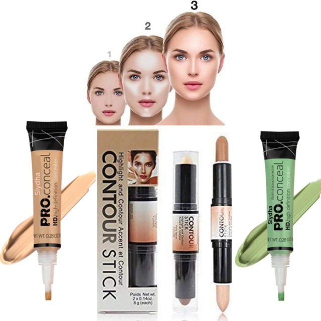 Combo of 2 Pcs Pro Concealer & Contour Stick (Set of 2)