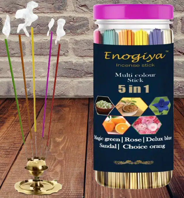 Enogiya Yoga & Daily Pooja Agarbatti (Multicolour, Set of 1)