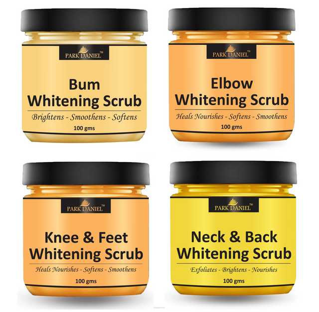 Park Daniel Bum, Elbow, Knee Feet and Neck Back Whitening Scrub (Pack of 4, 100 g) (SE-1986)