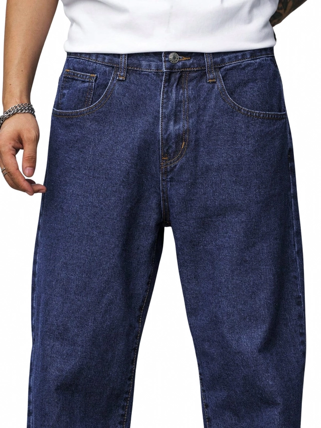 Denim Baggi Fit Jeans for Men (Blue, 28)