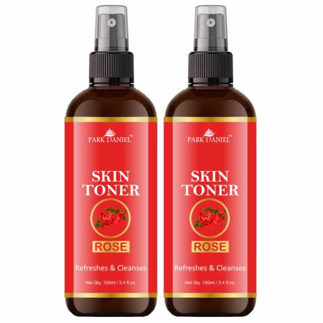 Park Daniel Premium Rose Skin Toner for Men & Women (Pack of 2, 100 ml) (SE-1000)